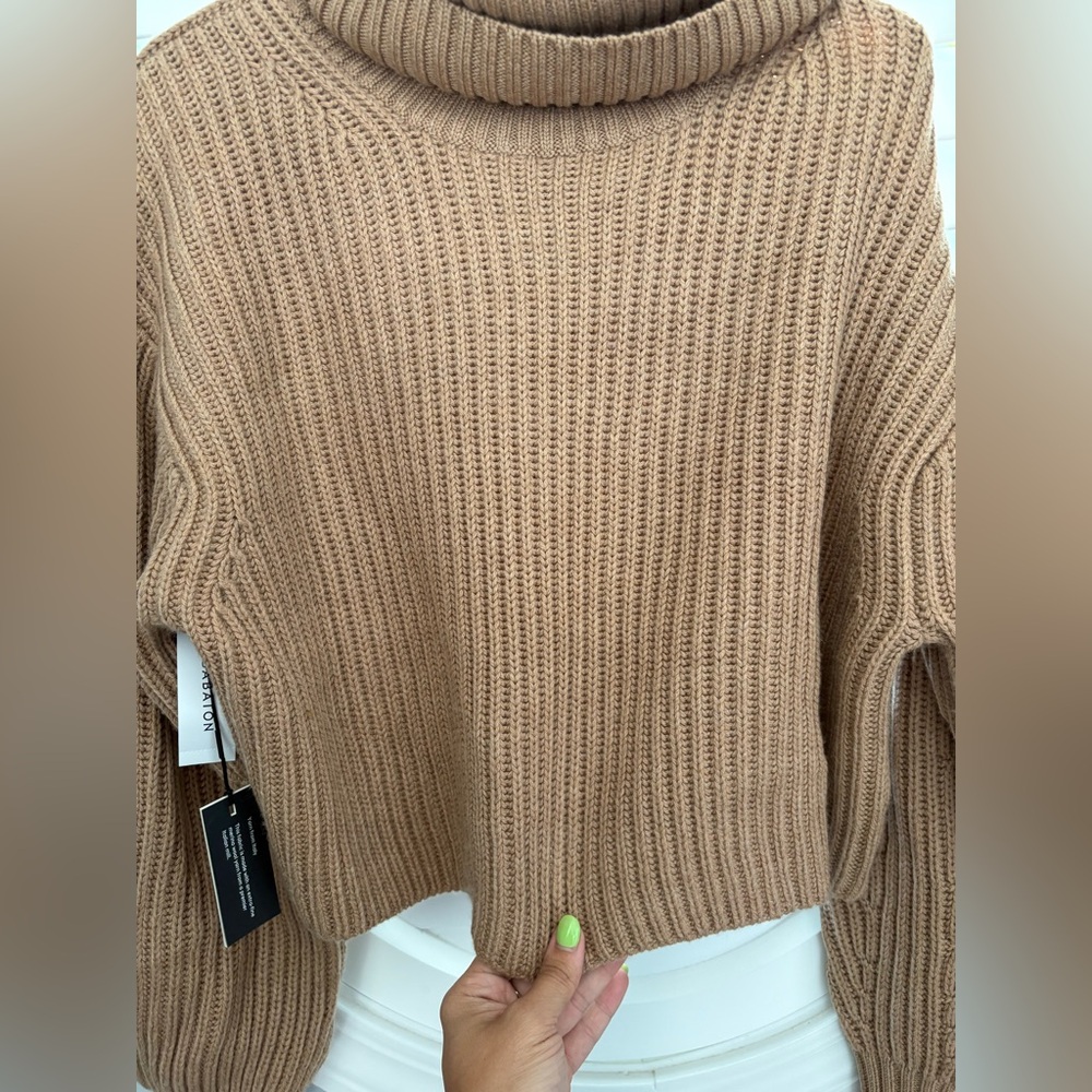 Babaton Tan Turtleneck Sweater - Picture 6 of 10